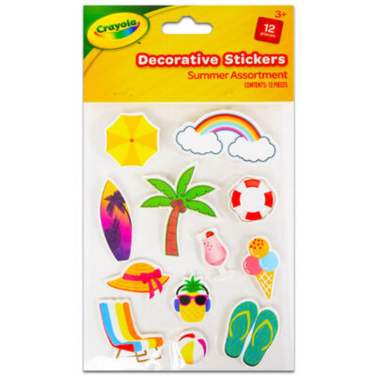 Crayola Decorative Stickers – Summer Fun Set for Kids