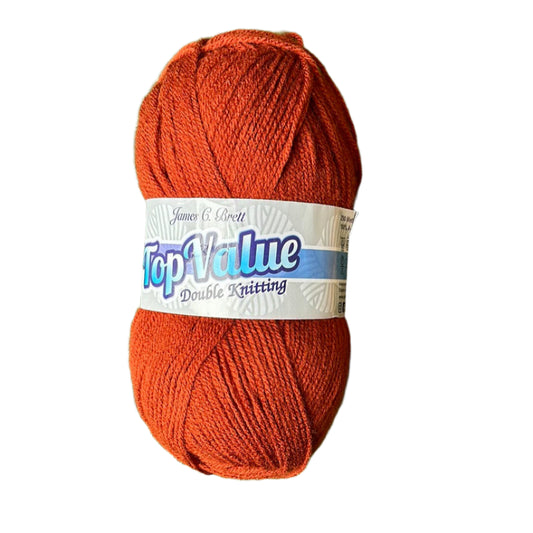 Top Value 100 Grams Double Knitting Yarn 8410 Rust