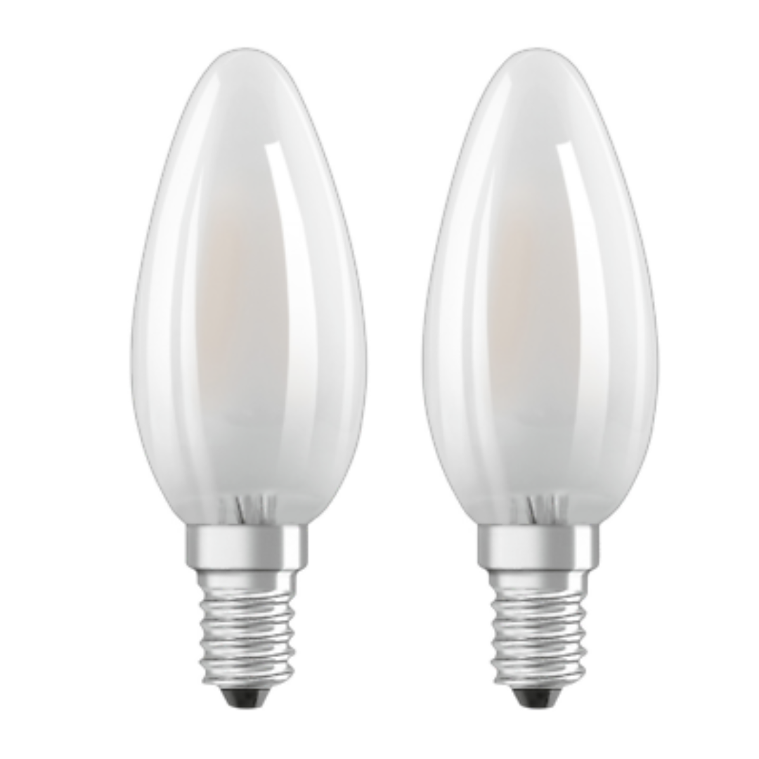 8W = 60W LED Candle Warm White 2 pack