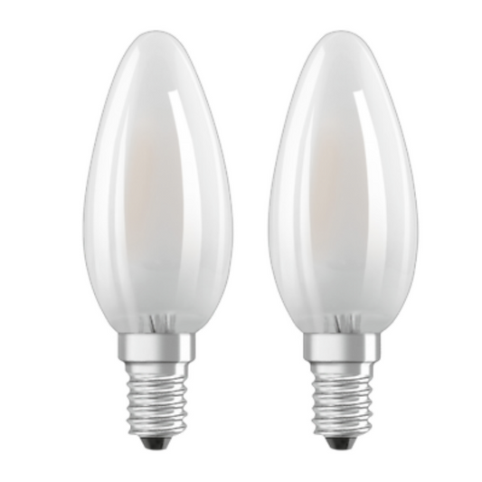 8W = 60W LED Candle Warm White 2 pack