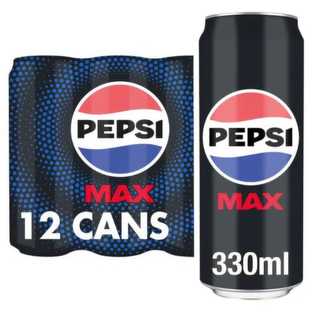 Pepsi Max Cans 330ml 12 Pack