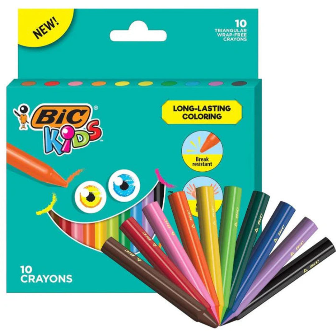 BIC Kids 10 Triangle Crayons