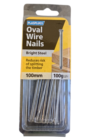 Oval Wire Nail STL 100mm – 100g