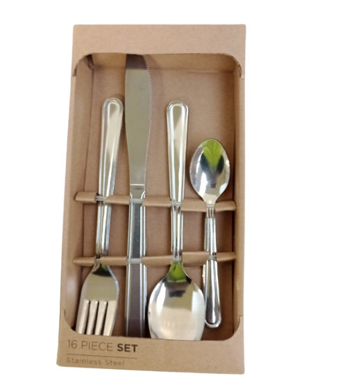 Pack Of 16 Stainless Steel Cutlery