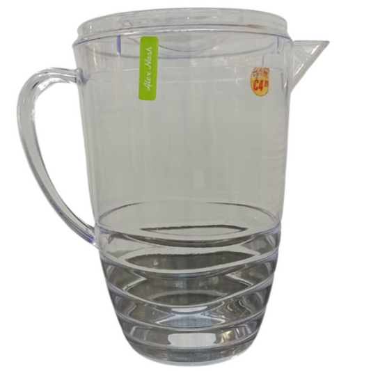 Clear Pitcher with Swirl Design