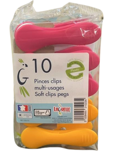 10 Pack Soft Clip Pegs