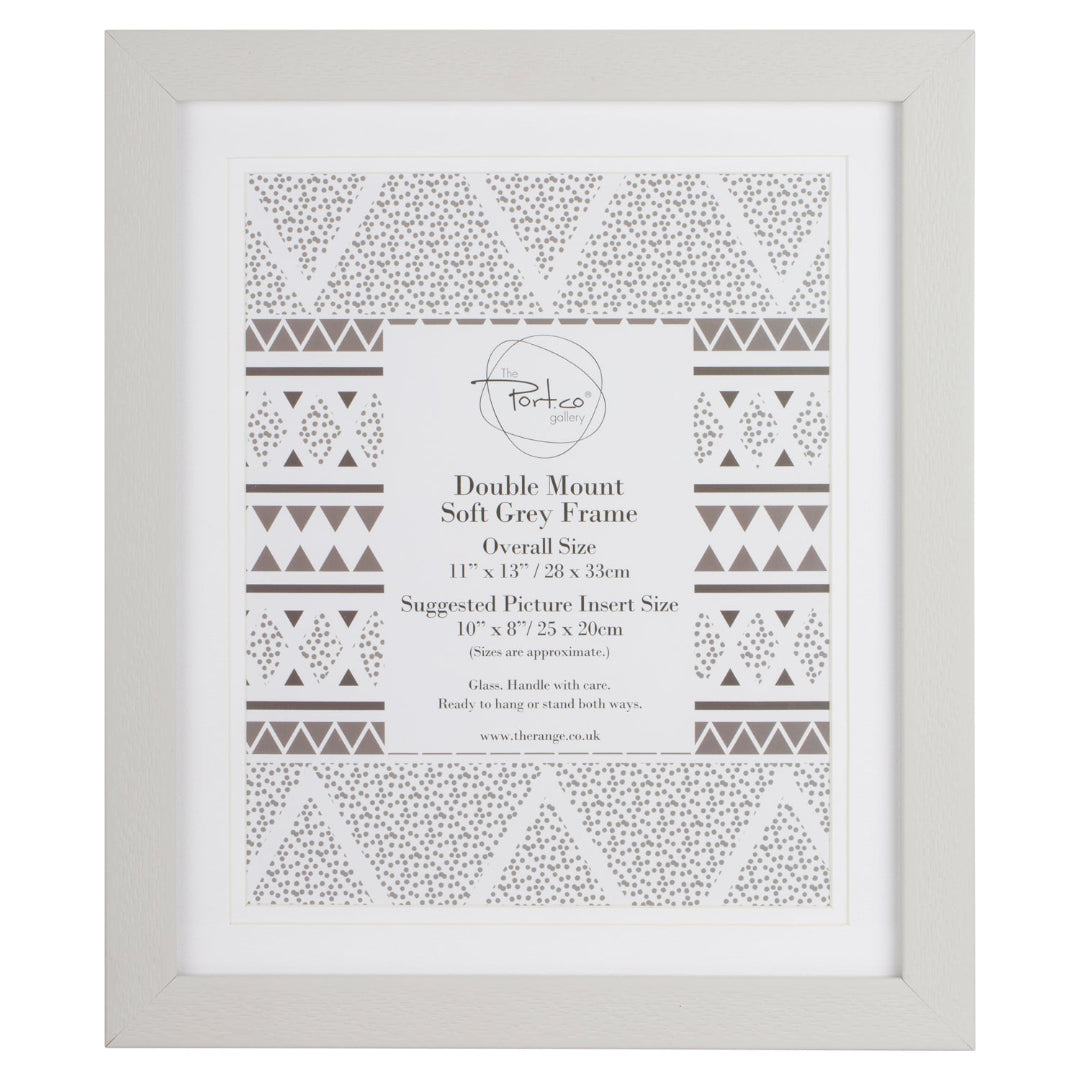 Double Mount Frame White – 11x13 Inches