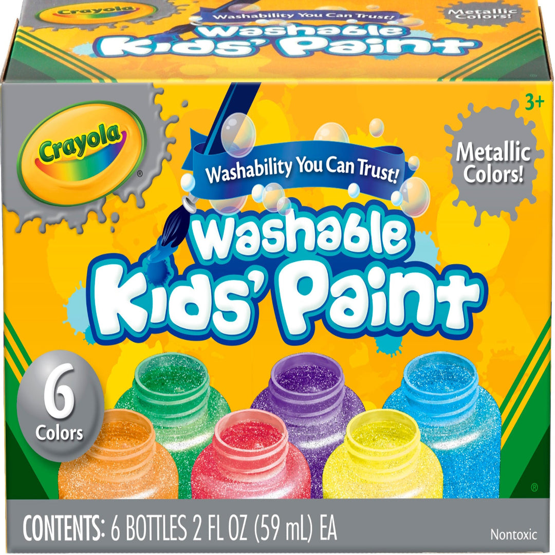 Crayola 6 Washable Metallic Paints Set