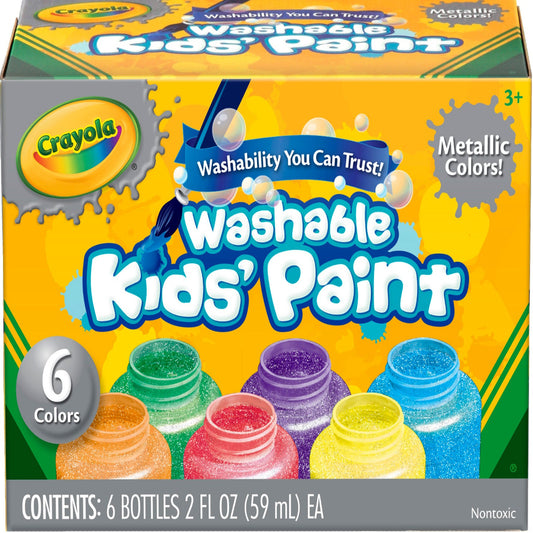 Crayola 6 Washable Metallic Paints Set