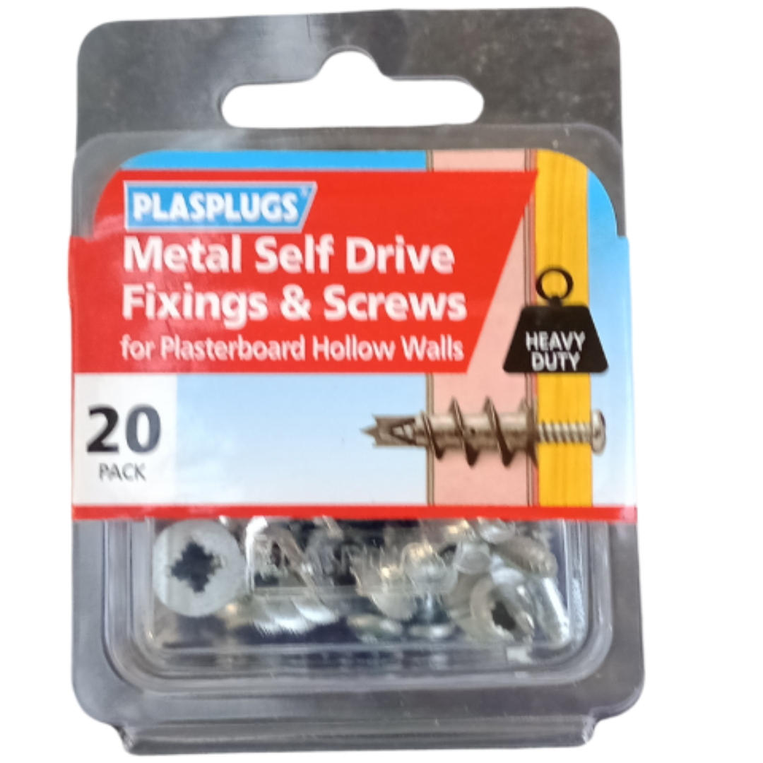 Metal Self-Drive Screws - Pack of 20