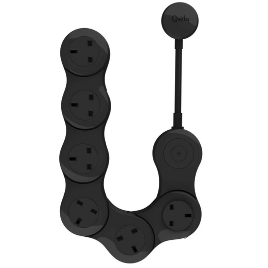 Quirky Pivot Power Strip 6 Black