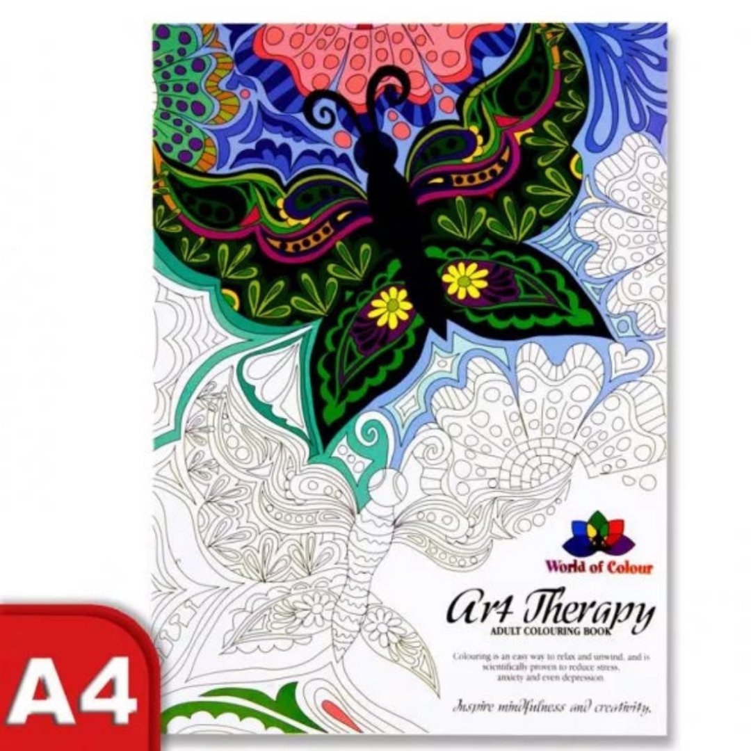 World of Colour Therapy Adult Colouring Book A4 – 48 Pages