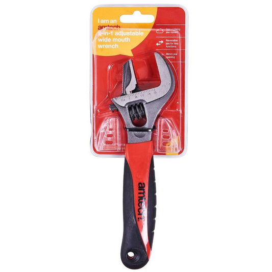 2-in-1 Adjustable Wide Mouth Wrench Versatile Tool