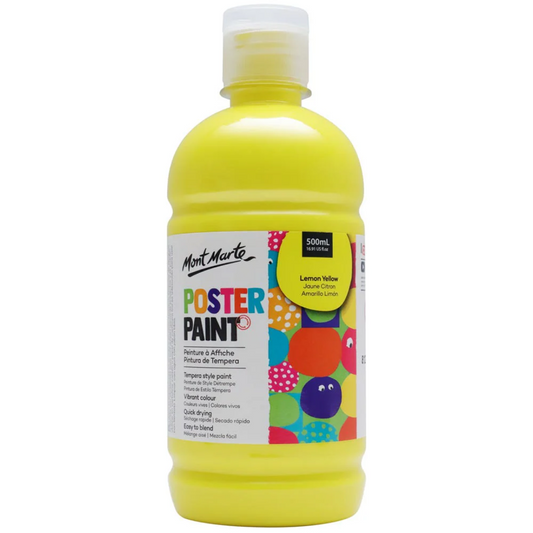 Mont Marte Poster Paint Lemon Yellow 500ml