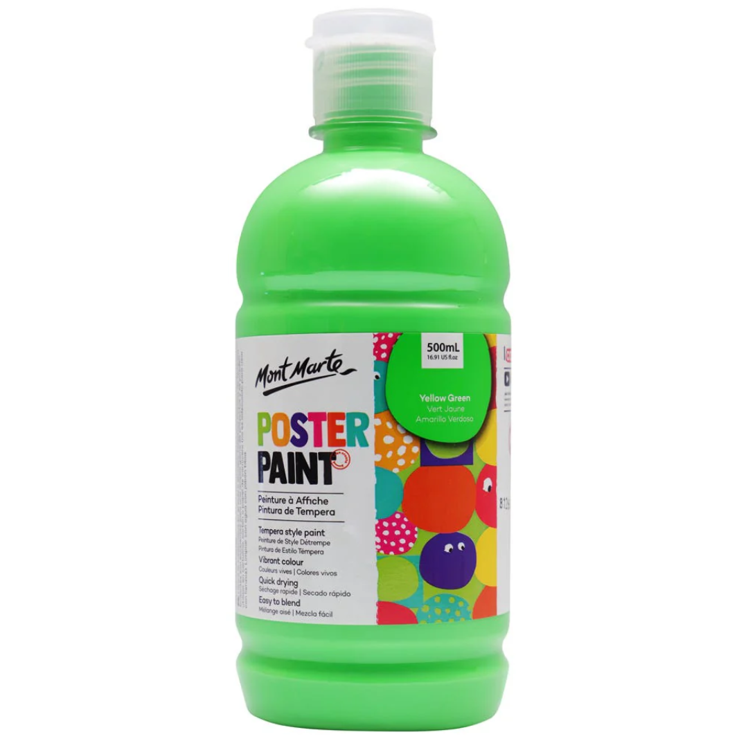 Mont Marte Poster Paint Yellow Green 500ml