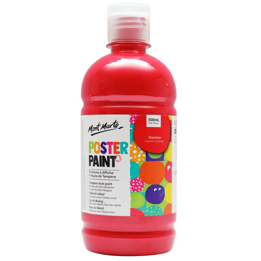 Mont Marte Poster Paint Carmine Red 500ml