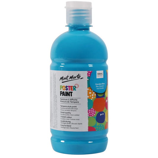 Mont Marte poster Paint Cerulean Blue 500ml