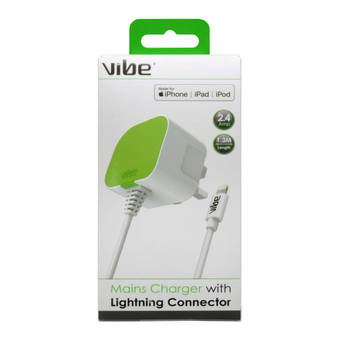 Vibe MFi Lighting Mains Charger 2.4Amp