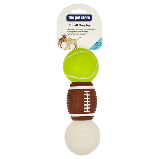 Tri-Ball Dumbbell Pet Toy