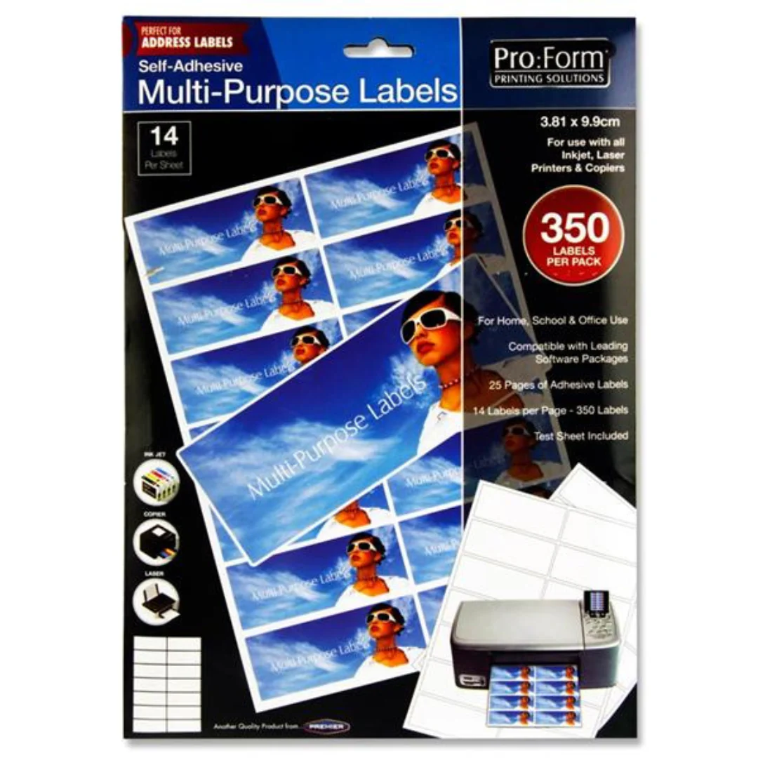 25 Sheets - 14 Labels Per Sheet