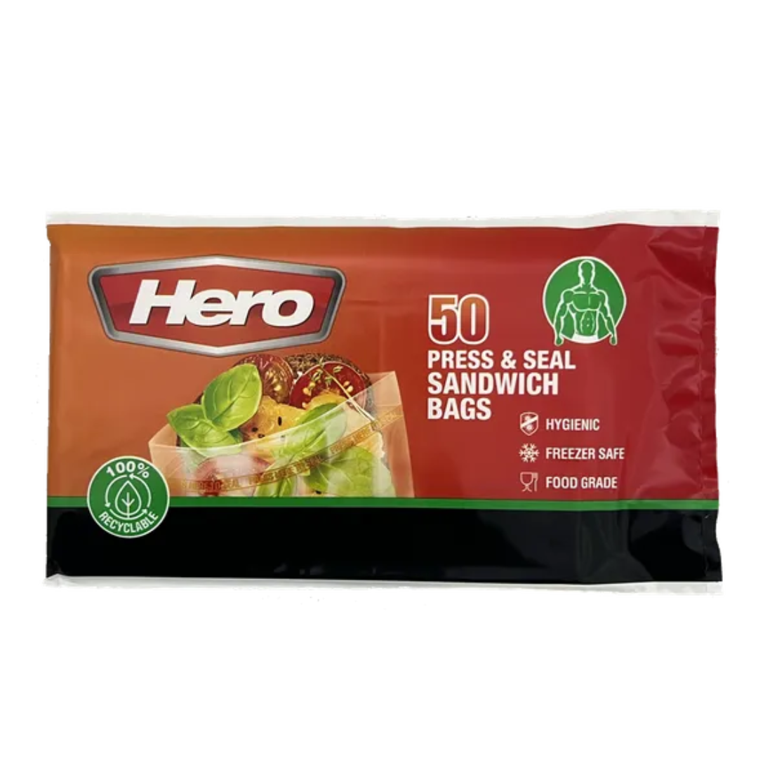 Hero 50 Press & Seal Sandwich Bags