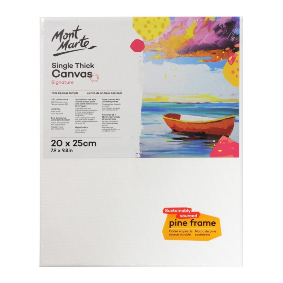 Mont Marte Single Thick Canvas 20cm X 25cm