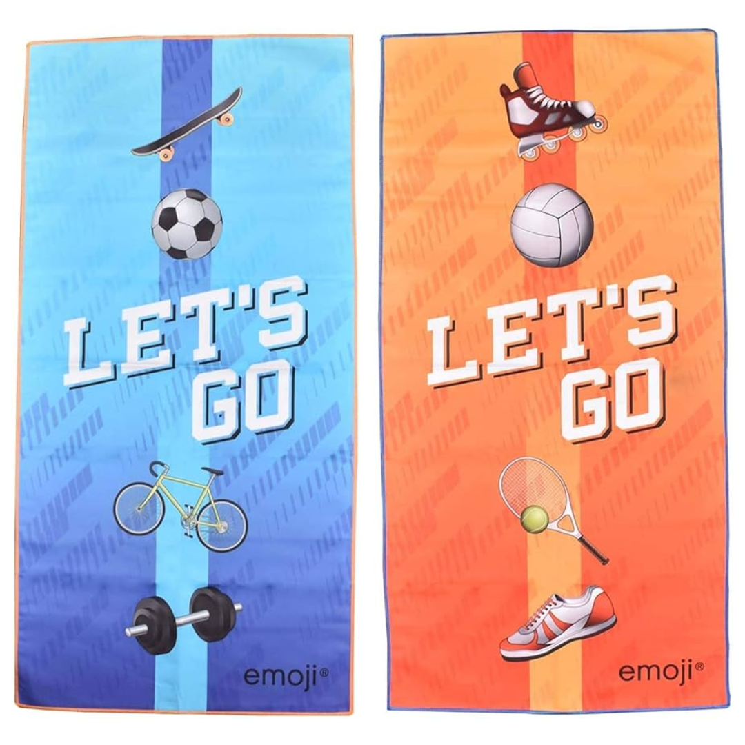 Emoji Microfibre Sports Towel 70x140cm – Lightweight & Quick-Drying