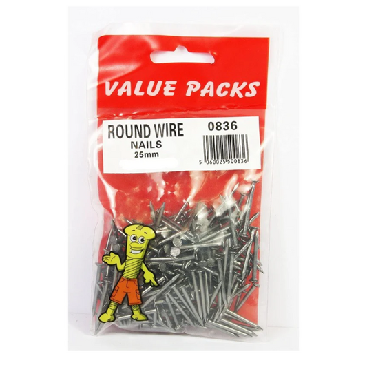 25mm Round Wire Nails 150g