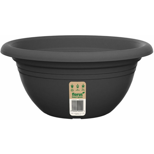 Florus Med Bowl 40cm Anthracite - Elegant Outdoor Planter