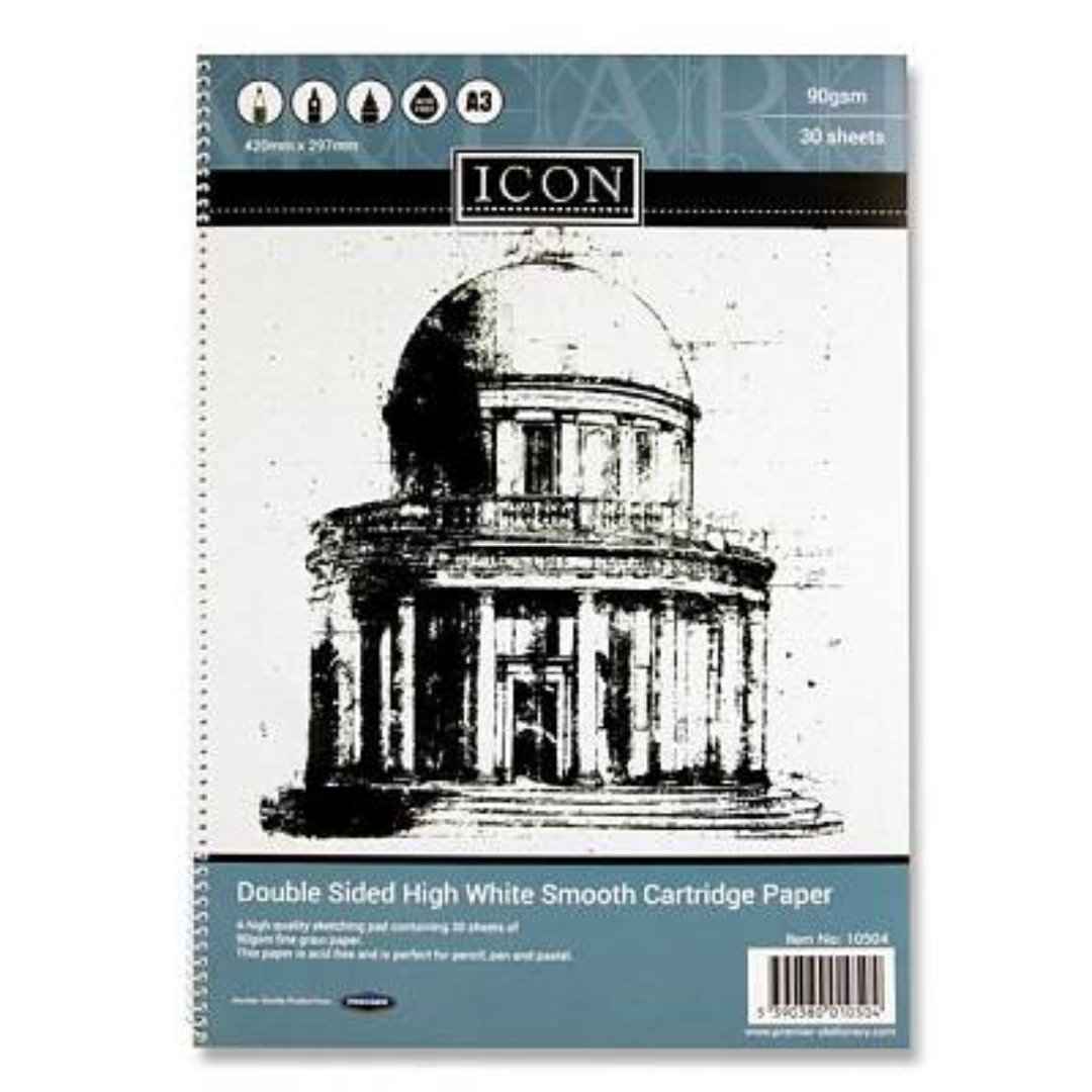 ICON A3 Spiral Sketch Pad – Durable & Versatile Drawing Surface