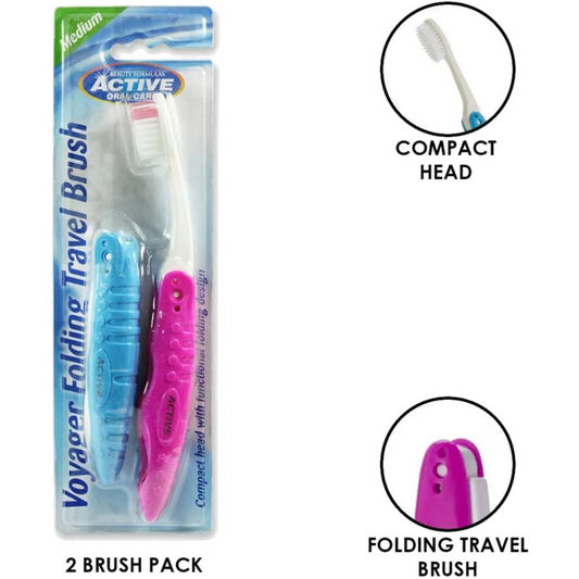 Folding Toothbrushes 2-Pack