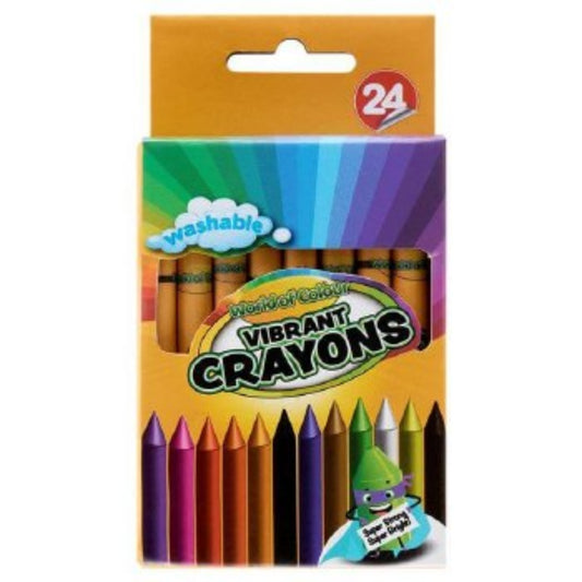 24 Wax Crayons Set