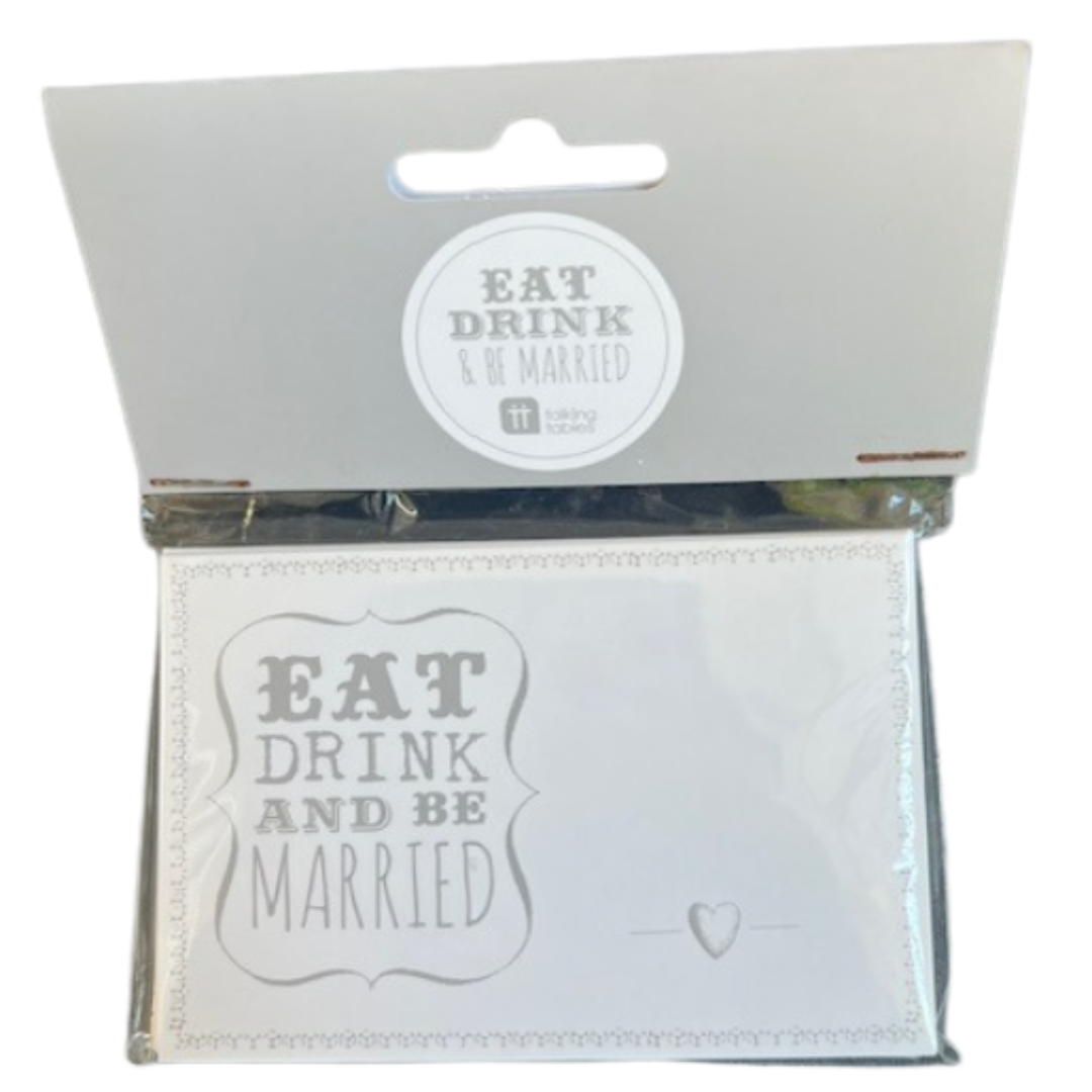 Eat Drink Be Married Placecards - Pack of 10