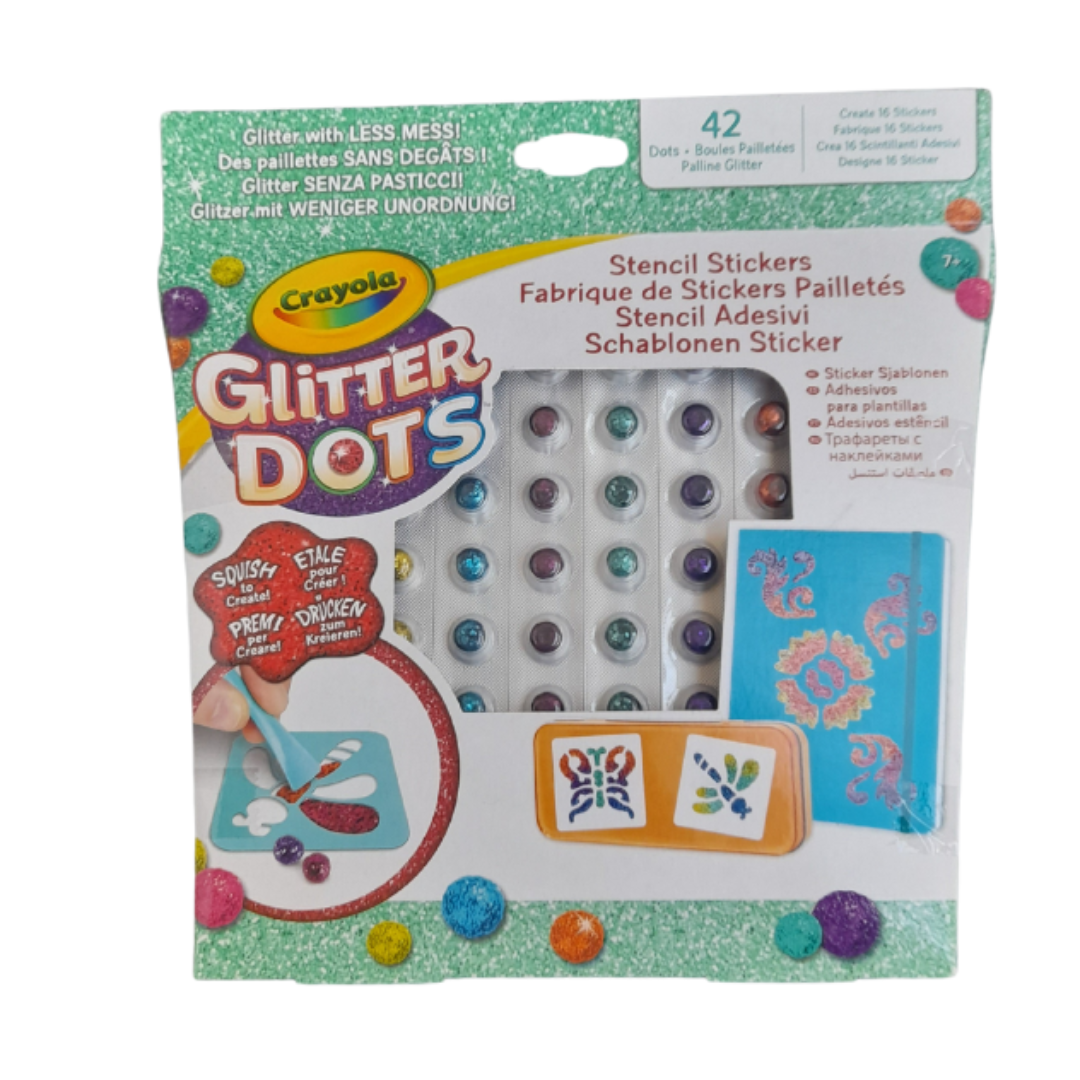 Glitter Dots Stencil Stickers