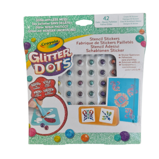 Glitter Dots Stencil Stickers