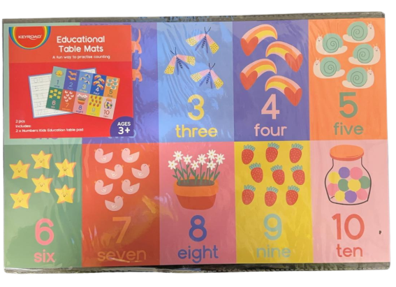 Keyroad Numbers Educational Table Mats