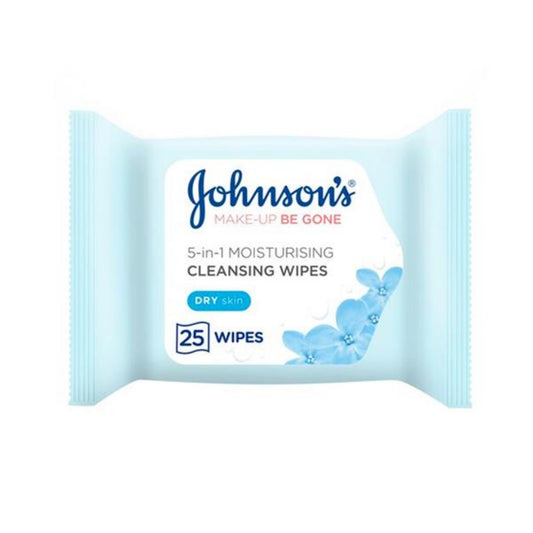 Johnson's Makeup Remover Wipes for Dry Skin - 25 Pack