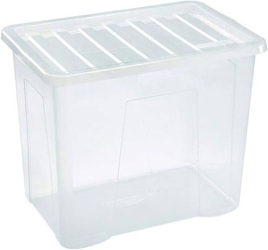 80L Quasar Clear Storage Box & Lid