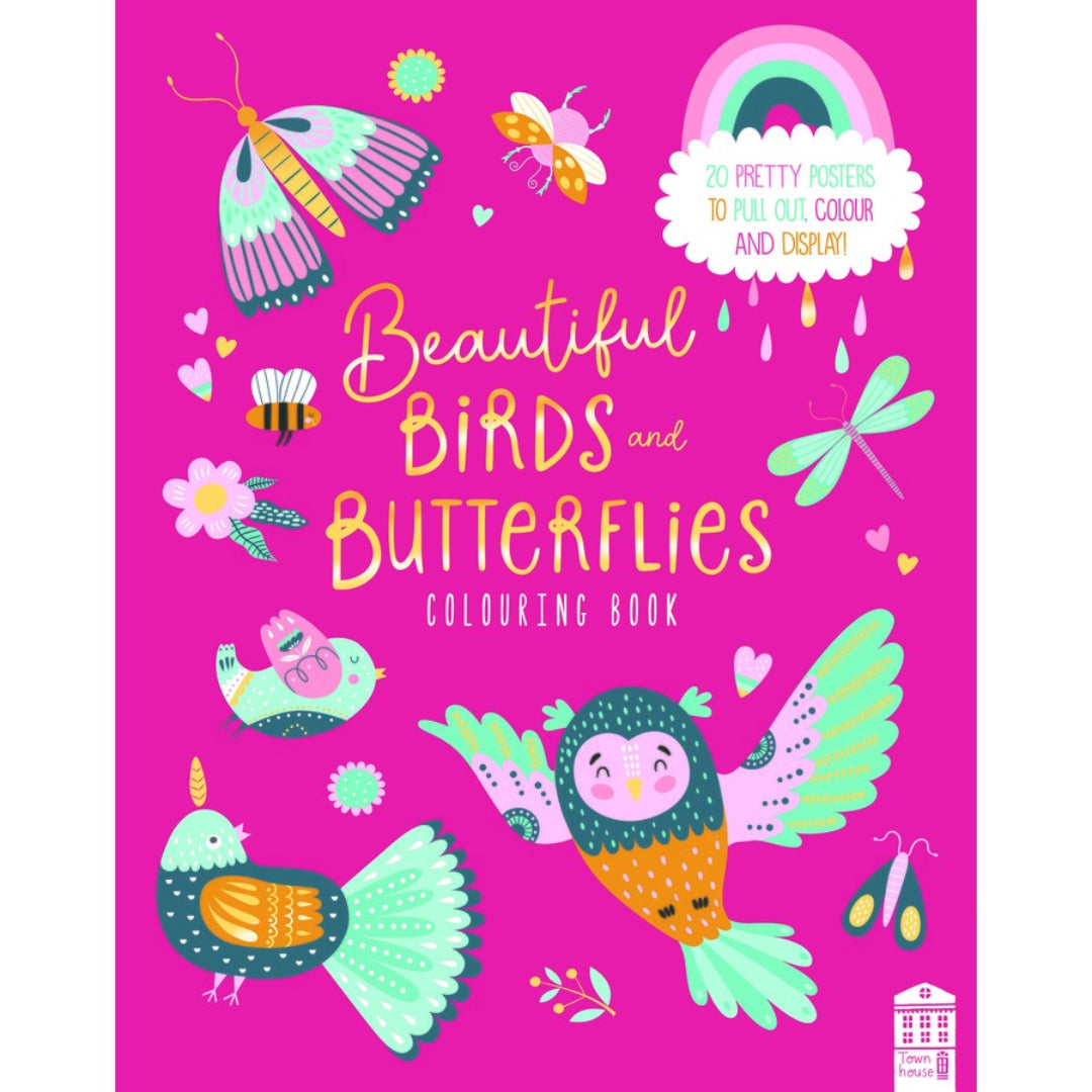 Butterflies and Birds Coloring Book