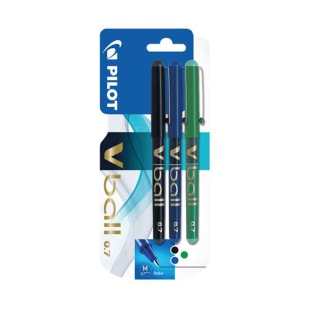 Pilot VBall Liquid Rollerball Assorted Pens – 3 Pack