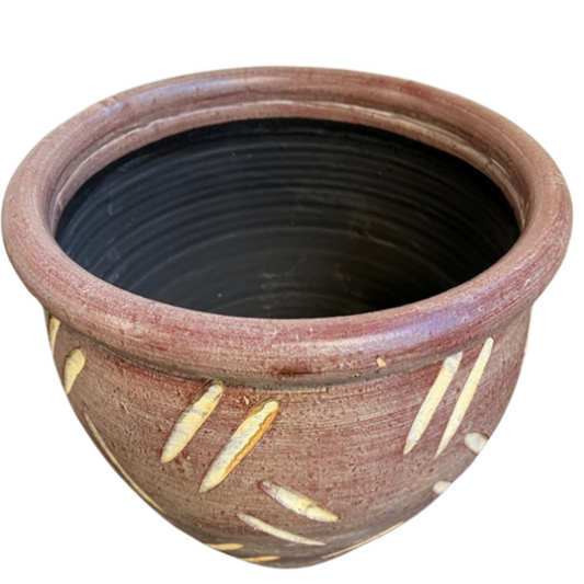 Large Pot Planter 15" x 12" – Brown Decorative Plant Pot