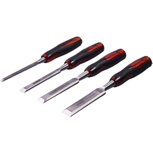 4-Piece Go-Thru Wood Chisel Set - CR-V Steel