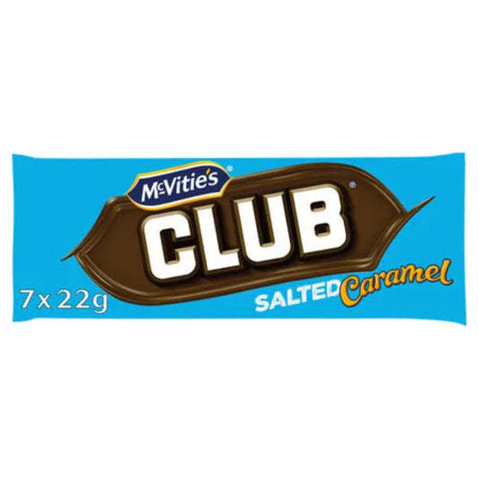 McVities Club Salted Caramel 7x22g Bars