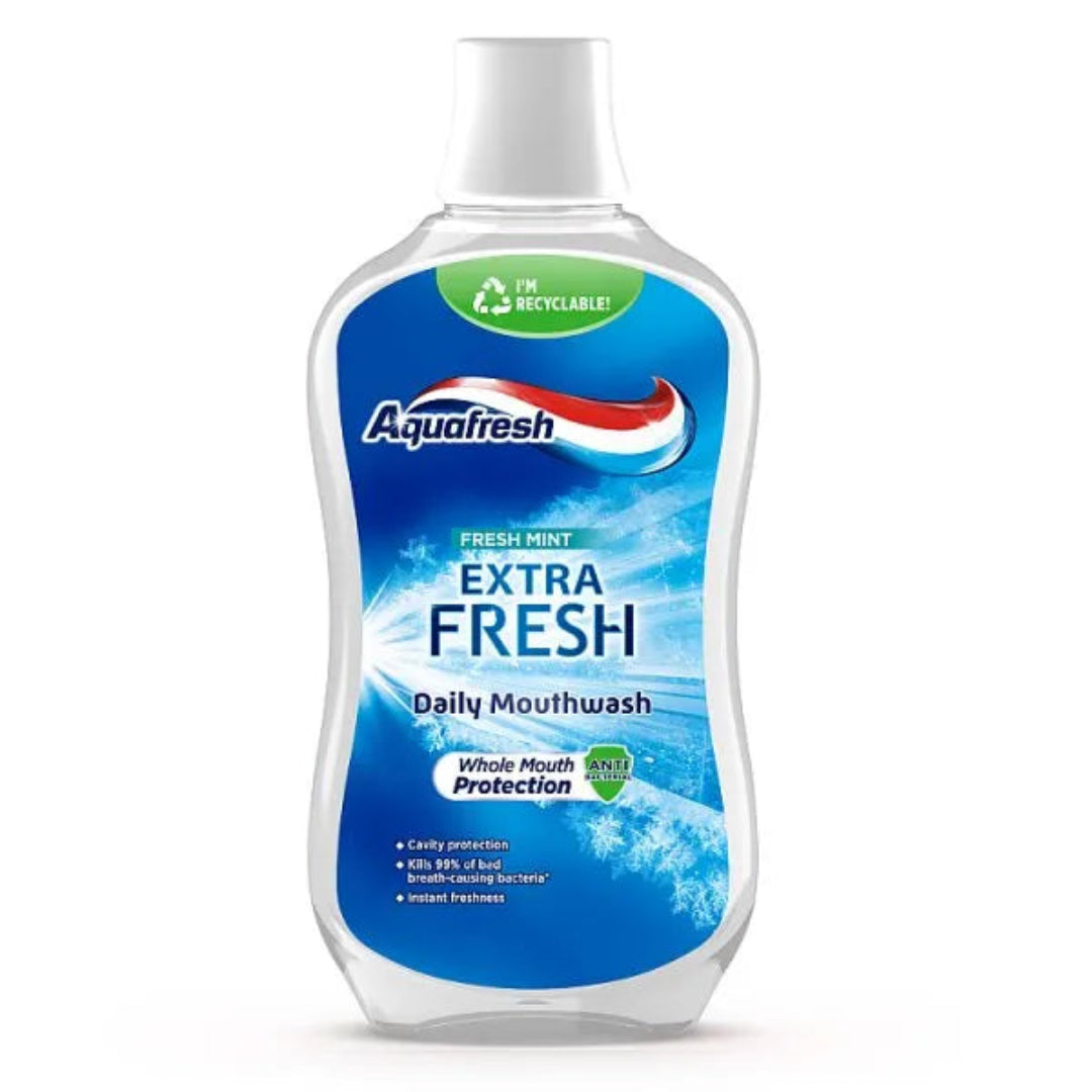 Aqua Fresh Daily Mouthwash Extra Fresh Mint 500ml