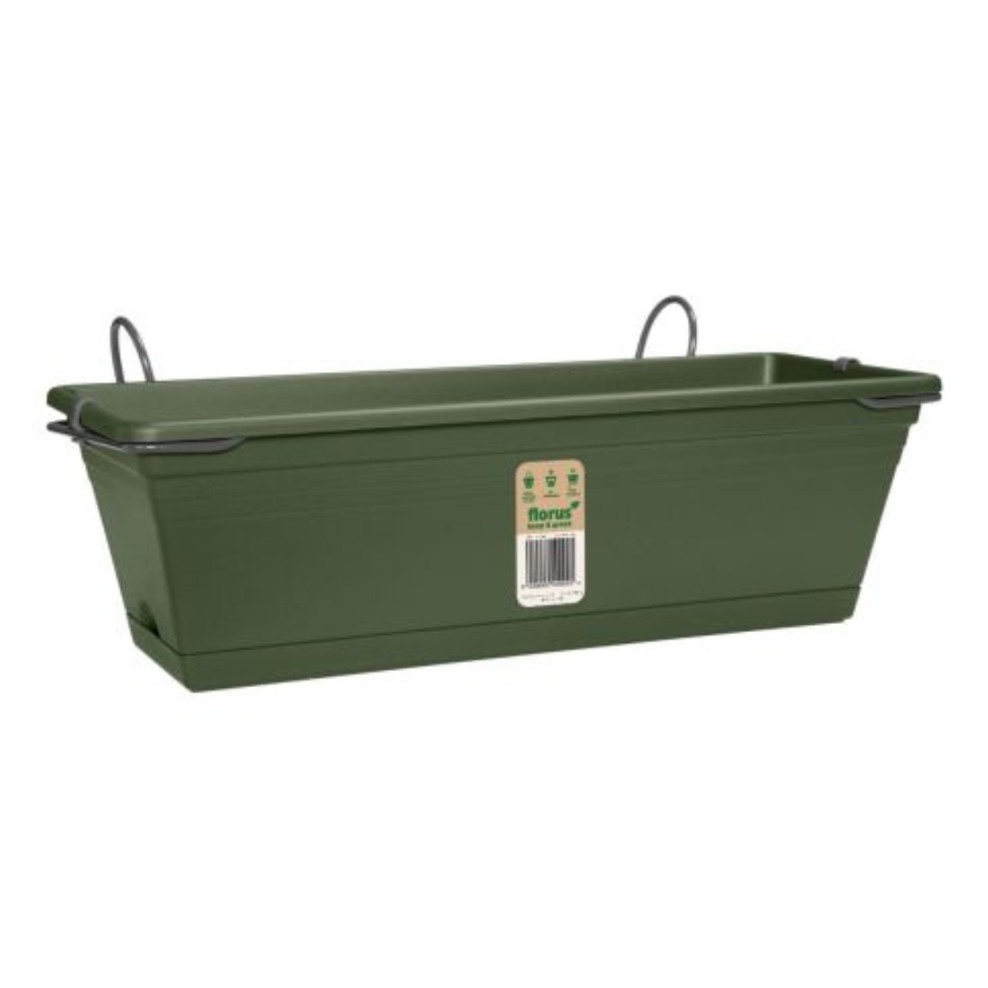 Florus Balcony Trough - 60cm Green