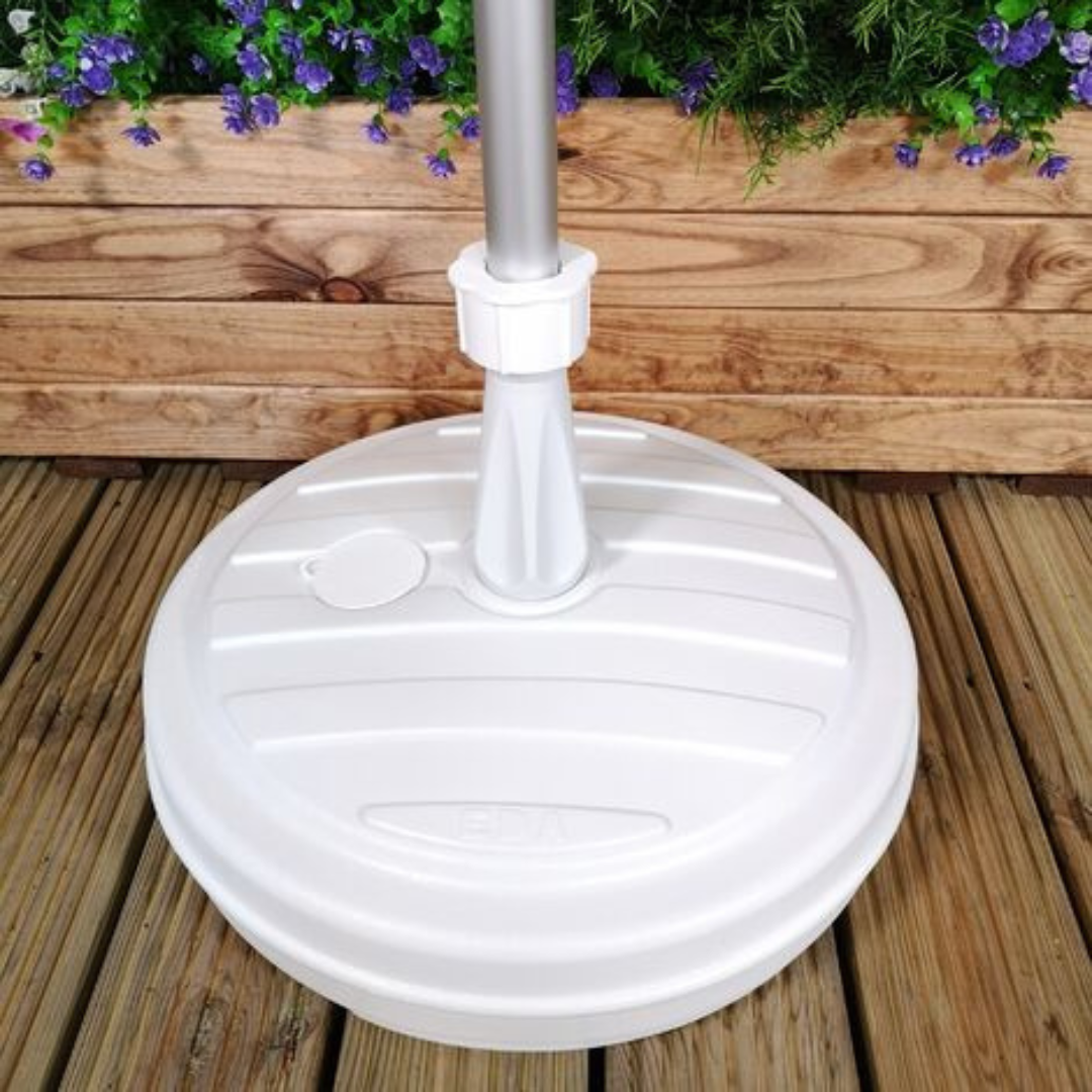 White Plastic Parasol Base