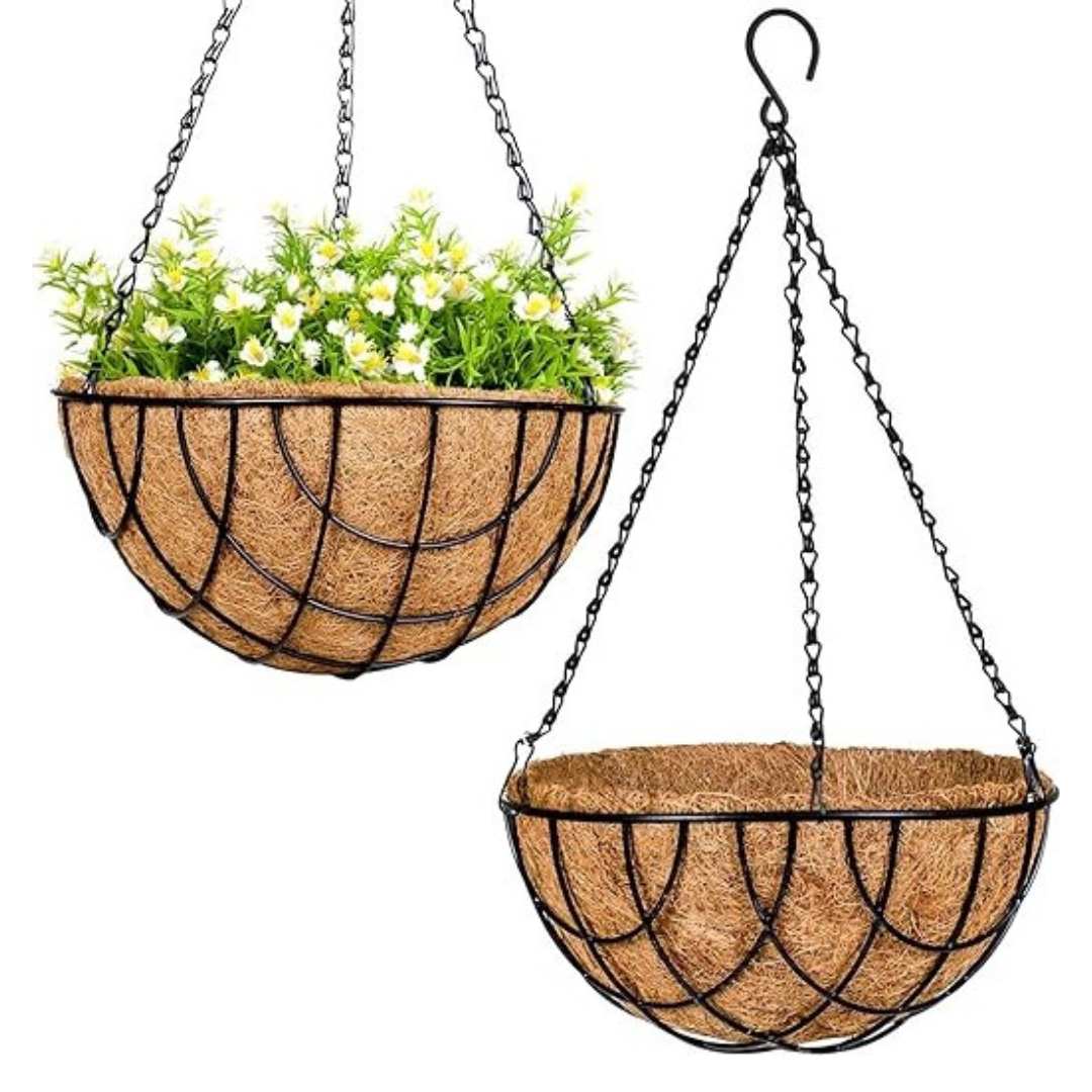 Wire Hanging Basket with Coco Liner