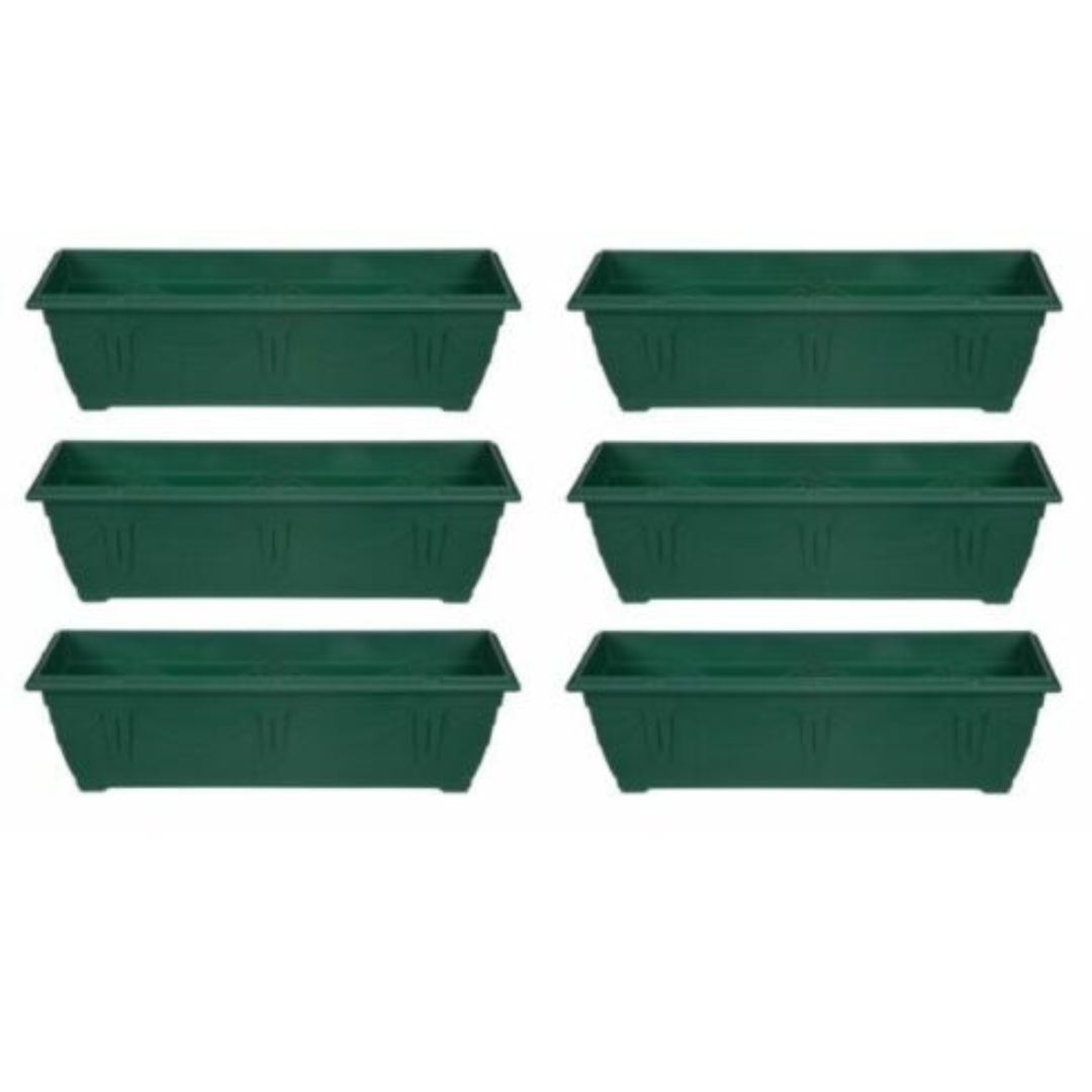 Florus Balcony Trough 80cm Green – Durable Outdoor Planter