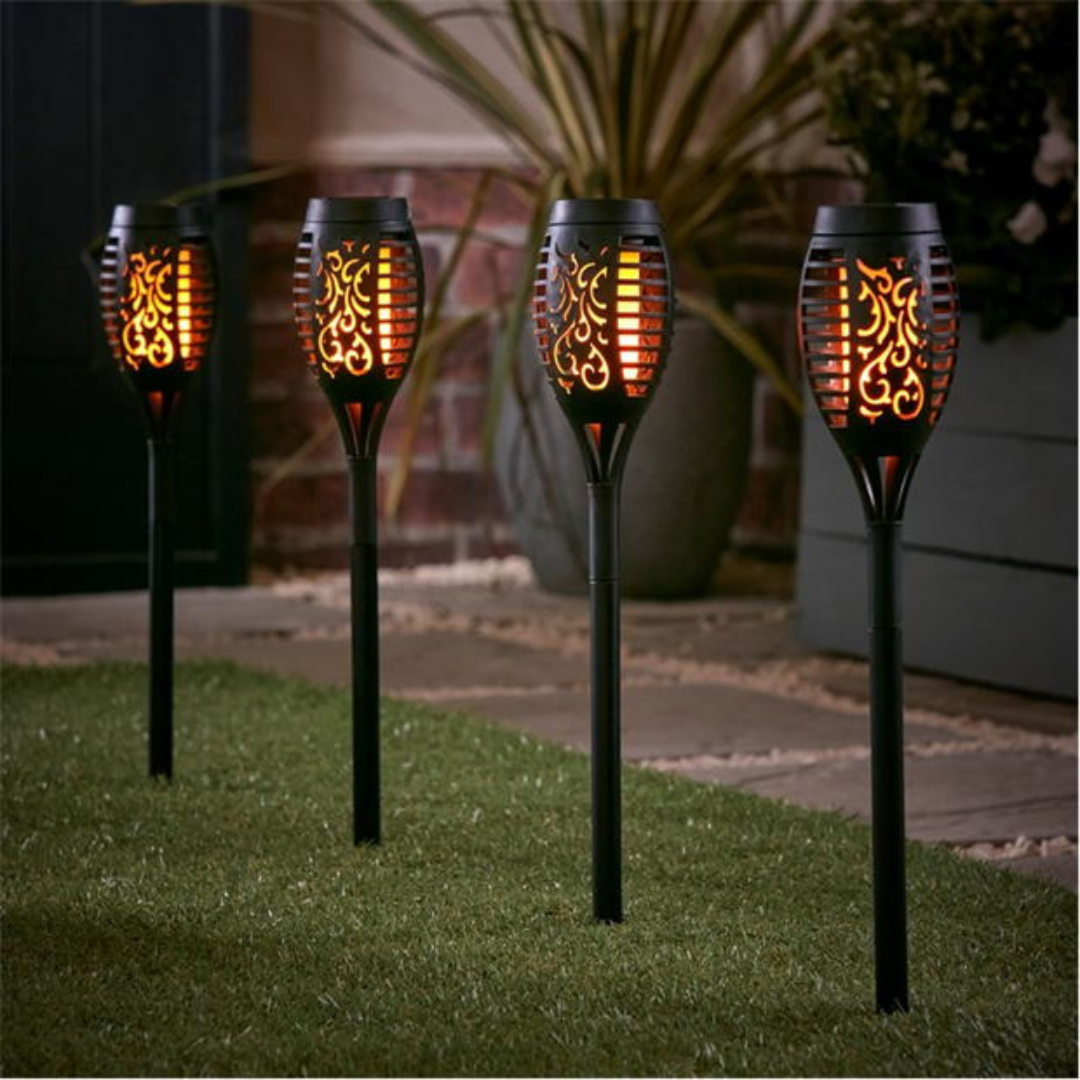 Solar Flame Stake 4-Pack