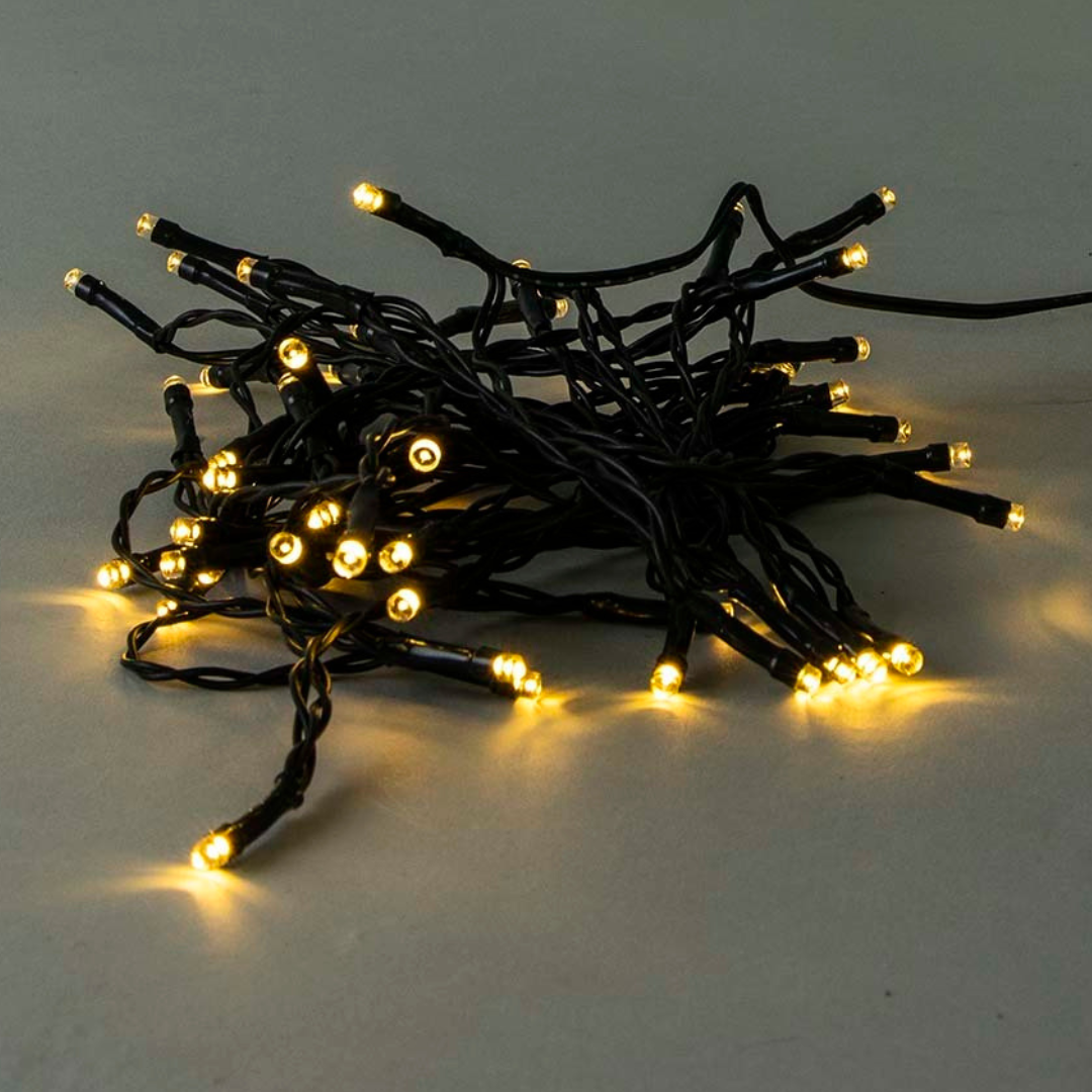 50 Solar LED String Lights Warm White